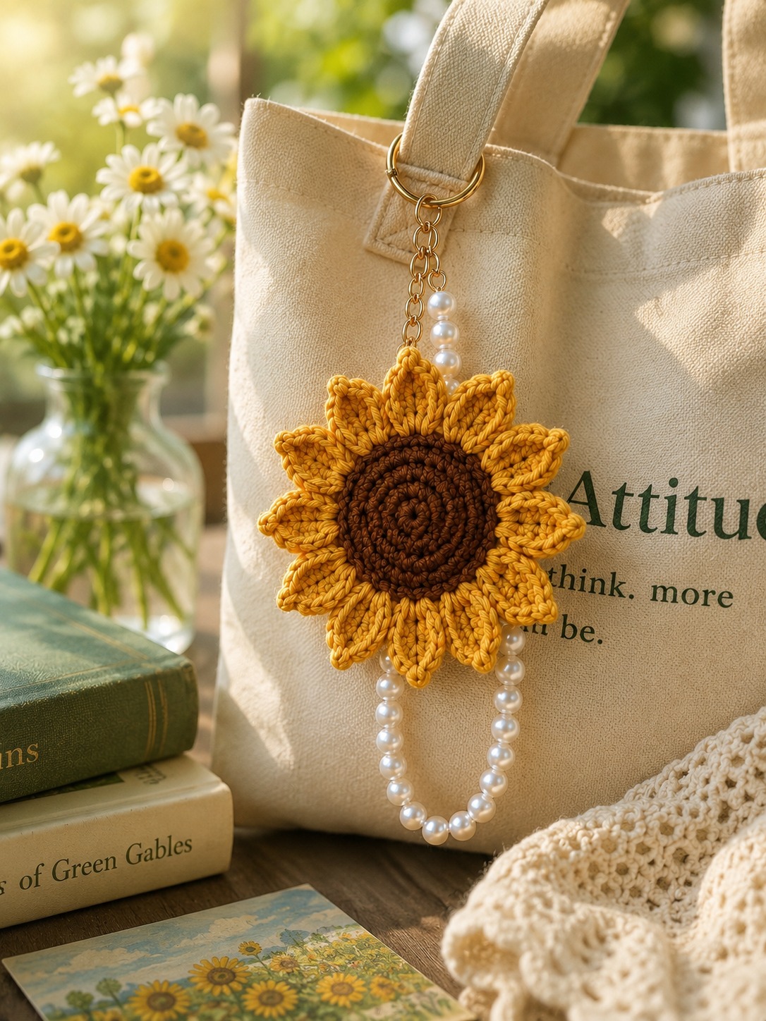 Sunflower Keychain